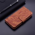 For Realme 12+ Tiger Embossing Pattern Flip Leather Phone Case(Brown)