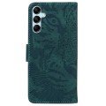 For Samsung Galaxy A15 Tiger Embossing Pattern Flip Leather Phone Case(Green)