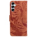 For Samsung Galaxy A15 Tiger Embossing Pattern Flip Leather Phone Case(Brown)