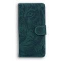 For Samsung Galaxy S24 Ultra 5G Tiger Embossing Pattern Flip Leather Phone Case(Green)