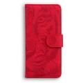For Samsung Galaxy S24+ 5G Tiger Embossing Pattern Flip Leather Phone Case(Red)