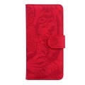 For OPPO Reno11 F Global Tiger Embossing Pattern Flip Leather Phone Case(Red)