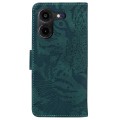 For Tecno Pova 5 Pro Tiger Embossing Pattern Flip Leather Phone Case(Green)