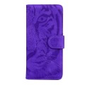For Tecno Spark 20 Pro Tiger Embossing Pattern Flip Leather Phone Case(Purple)