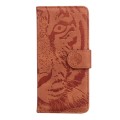 For Tecno Spark 20 Pro Tiger Embossing Pattern Flip Leather Phone Case(Brown)