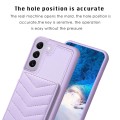 For Samsung Galaxy S22+ 5G BF26 Wave Pattern Card Bag Holder Phone Case(Purple)