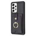 For Samsung Galaxy A53 BF27 Metal Ring Card Bag Holder Phone Case(Black)