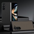 For Samsung Galaxy Z Fold5 Ultra-thin Carbon Fiber Texture Printing Phone Case(Black)