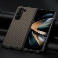 For Samsung Galaxy Z Fold5 Ultra-thin Carbon Fiber Texture Printing Phone Case(Black)