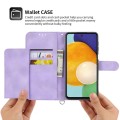 For Xiaomi 14 Skin-feel Flowers Embossed Wallet Leather Phone Case(Purple)