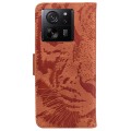 For Xiaomi 13T / 13T Pro / Redmi K60 Ultra Tiger Embossing Pattern Leather Phone Case(Brown)