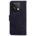 For Xiaomi Redmi Note 13 5G Tiger Embossing Pattern Leather Phone Case(Black)