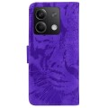 For Xiaomi Redmi Note 13 5G Tiger Embossing Pattern Leather Phone Case(Purple)