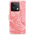 For Xiaomi Redmi Note 13 5G Tiger Embossing Pattern Leather Phone Case(Pink)