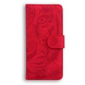 For Xiaomi Redmi Note 13 Pro+ 5G Tiger Embossing Pattern Leather Phone Case(Red)