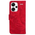 For Xiaomi Redmi Note 13 Pro+ 5G Tiger Embossing Pattern Leather Phone Case(Red)