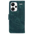 For Xiaomi Redmi Note 13 Pro+ 5G Tiger Embossing Pattern Leather Phone Case(Green)
