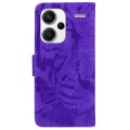 For Xiaomi Redmi Note 13 Pro+ 5G Tiger Embossing Pattern Leather Phone Case(Purple)