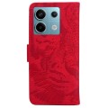 For Xiaomi Redmi Note 13 Pro 5G Tiger Embossing Pattern Leather Phone Case(Red)