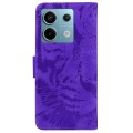 For Xiaomi Redmi Note 13 Pro 5G Tiger Embossing Pattern Leather Phone Case(Purple)