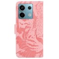 For Xiaomi Redmi Note 13 Pro 5G Tiger Embossing Pattern Leather Phone Case(Pink)