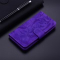 For Xiaomi Redmi A3 Tiger Embossing Pattern Leather Phone Case(Purple)