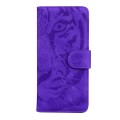 For Xiaomi Redmi A3 Tiger Embossing Pattern Leather Phone Case(Purple)