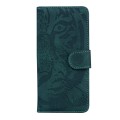 For Xiaomi Redmi K70E / Poco X6 Pro Tiger Embossing Pattern Leather Phone Case(Green)