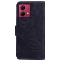 For Motorola Moto G84 Tiger Embossing Pattern Leather Phone Case(Black)