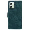 For Motorola Moto G54 Tiger Embossing Pattern Leather Phone Case(Green)