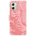 For Motorola Moto G54 Tiger Embossing Pattern Leather Phone Case(Pink)
