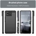 For Asus Zenfone 11 Ultra Brushed Texture Carbon Fiber TPU Case(Black)