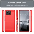 For Asus Zenfone 11 Ultra Brushed Texture Carbon Fiber TPU Case(Red)