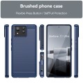 For Asus Zenfone 11 Ultra Brushed Texture Carbon Fiber TPU Case(Blue)