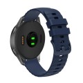 For Huawei Watch 4 / 4 Pro Wavy Dot Pattern Solid Color Silicone Watch Band(Navy Blue)