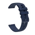 For Huawei Watch 4 / 4 Pro Wavy Dot Pattern Solid Color Silicone Watch Band(Navy Blue)