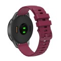 For Huawei Watch 4 / 4 Pro Wavy Dot Pattern Solid Color Silicone Watch Band(Wine Red)