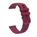 For Huawei Watch 4 / 4 Pro Wavy Dot Pattern Solid Color Silicone Watch Band(Wine Red)