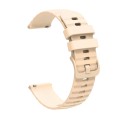 For Huawei Watch 4 / 4 Pro Wavy Dot Pattern Solid Color Silicone Watch Band(Beige)
