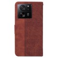 For Xiaomi 13T / 13T Pro / Redmi K60 Ultra Geometric Embossed Leather Phone Case(Brown)