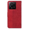 For Xiaomi 13T / 13T Pro / Redmi K60 Ultra Geometric Embossed Leather Phone Case(Red)