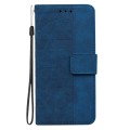 For Xiaomi Redmi Note 13 5G Geometric Embossed Leather Phone Case(Blue)