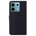 For Xiaomi Redmi Note 13 Pro 5G Geometric Embossed Leather Phone Case(Black)
