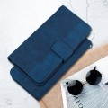 For Xiaomi Poco M6 Pro 4G Geometric Embossed Leather Phone Case(Blue)