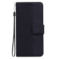 For Xiaomi Poco M6 Pro 4G Geometric Embossed Leather Phone Case(Black)