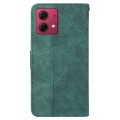 For Motorola Moto G84 Geometric Embossed Leather Phone Case(Green)
