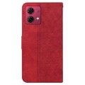For Motorola Moto G84 Geometric Embossed Leather Phone Case(Red)