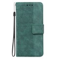 For Motorola Moto G54 Geometric Embossed Leather Phone Case(Green)