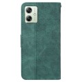 For Motorola Moto G54 Geometric Embossed Leather Phone Case(Green)