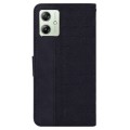 For Motorola Moto G54 Geometric Embossed Leather Phone Case(Black)